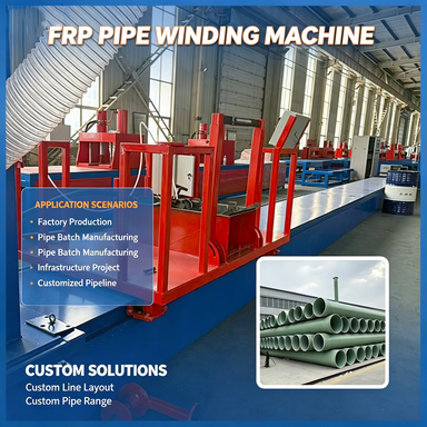 Hebei Tengjun FRP Co., Ltd. Large Diameter FRP Pipe Winding Machine Overseas Project Successfully Put into Production